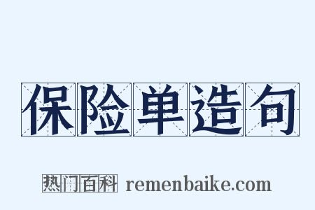 保险单造句是什么意思的图片